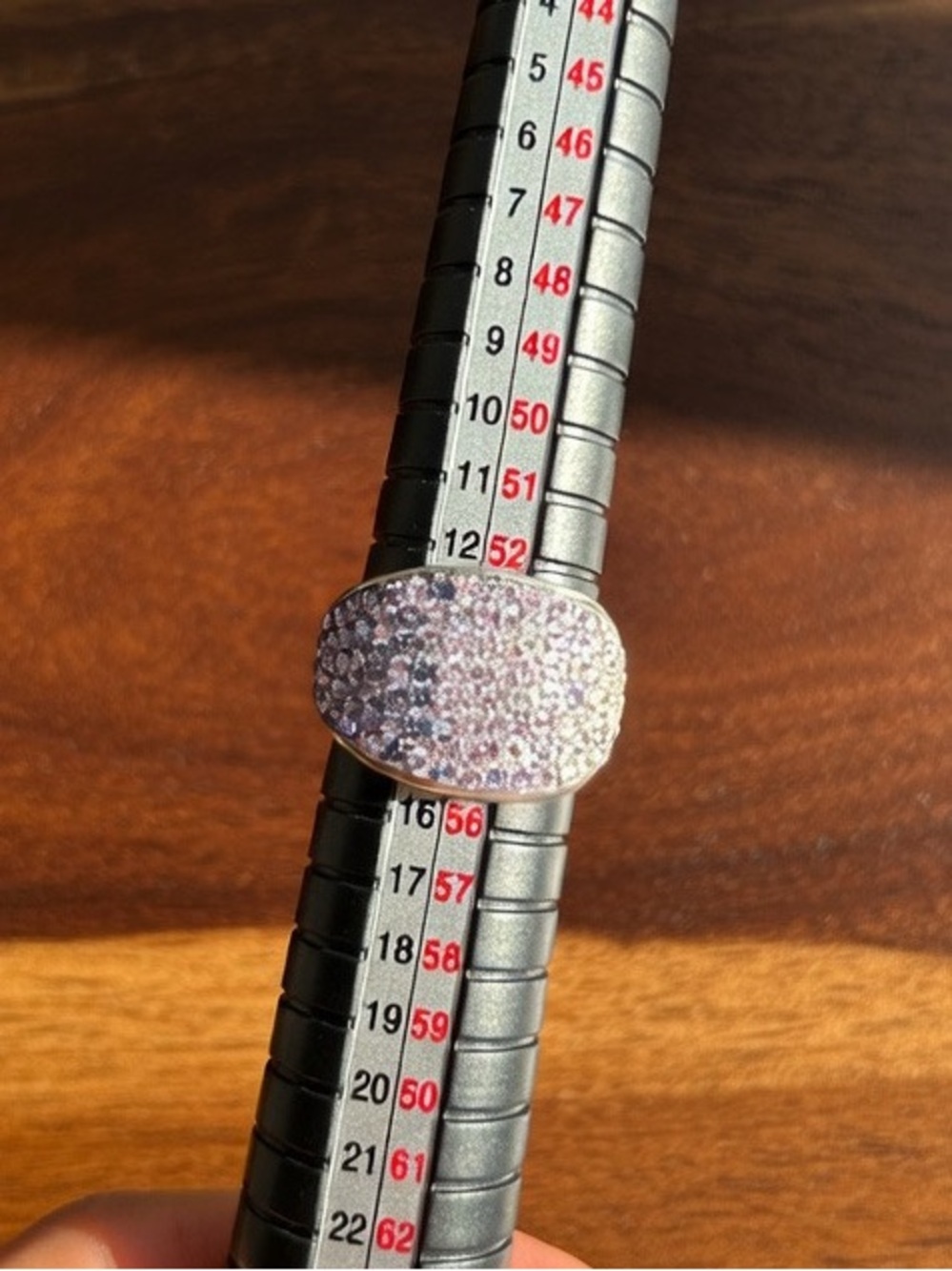 Purple ombre Sterling Silver 925 AU Paved Ring Size 7